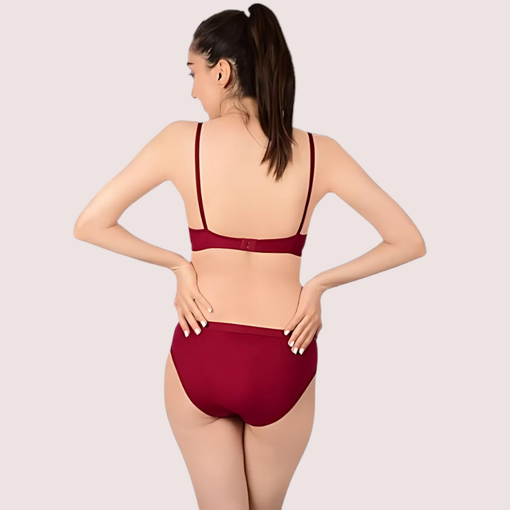 Comfortable Cotton Bra & Panty Set for Women (2 pack)