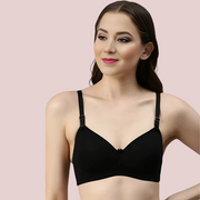 Passion Plunge – Black Seamless Padded Bra