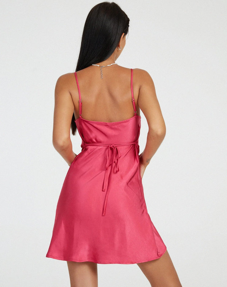 Sensual Satin Elegance Partywear Dress