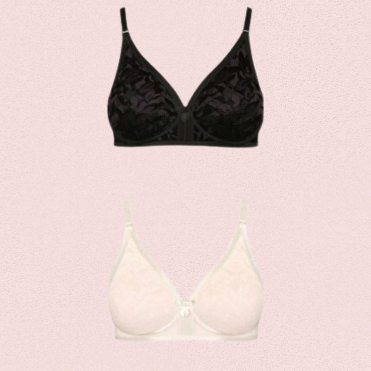 Women’s Wire-Free Cotton Bra (Set of 2)