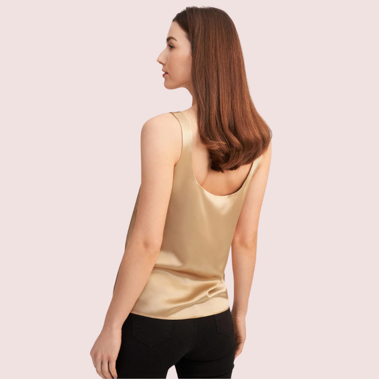 Luxury Spaghetti Strap Silk Camisole Tank Top