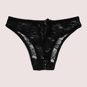 2 Pack Sexy Floral Lace Crotchless panty