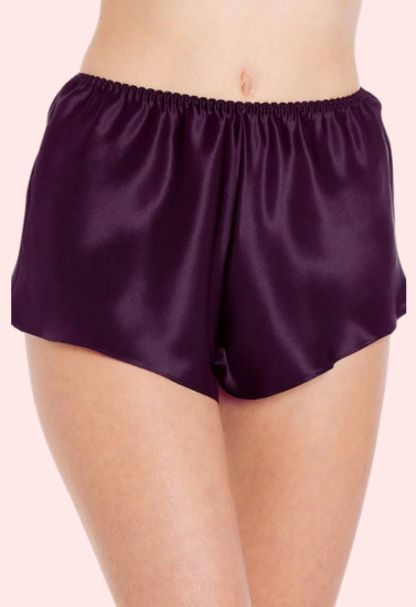 Elegant Purple Satin French Knickers