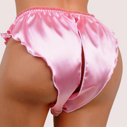 Flirty Crotchless french Knicker Pink