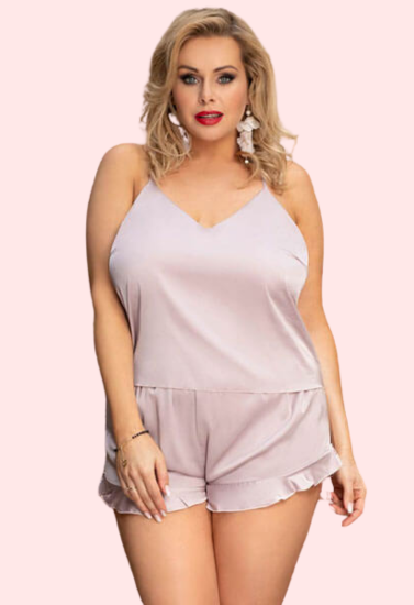 Comfortable Plus Size Cami Shorts Sleepwear Set