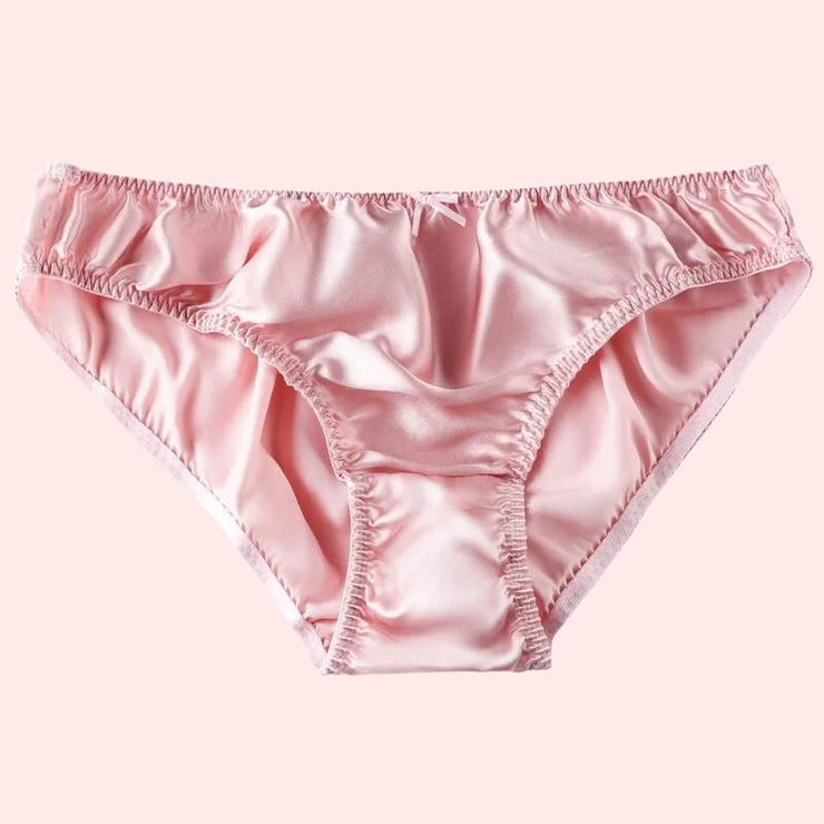 French Daina Luxury Silk Panties Cheeky Bow Gift Box