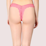Pink Lace Design Women’s Thongs ( Pack of 1 )