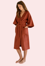 French Daina Sleeveless Organic Cotton Robe