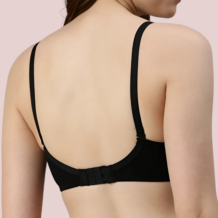 Passion Plunge – Black Seamless Padded Bra